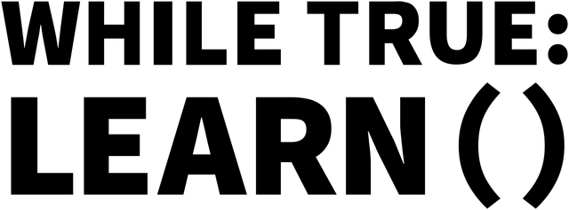 while True: learn() logo