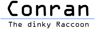 Conran - The dinky Raccoon logo