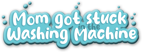 Mom got stuck in the washing machine logo