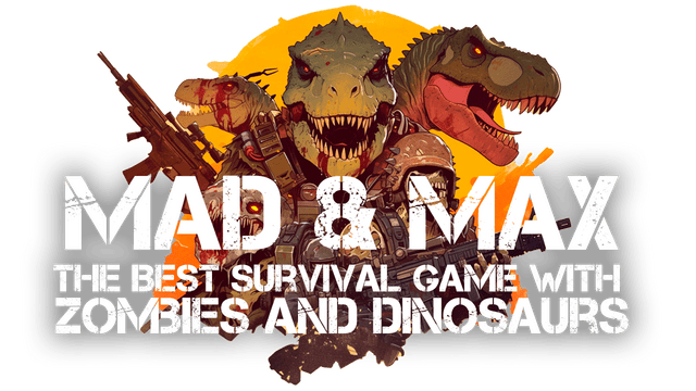 MAD and MAX: The Best Survival game with Zombies and Dinosaurs logo