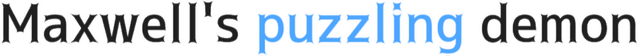 Maxwell's puzzling demon logo
