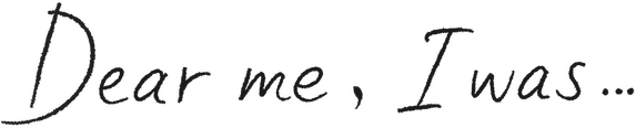 Dear me, I was... logo
