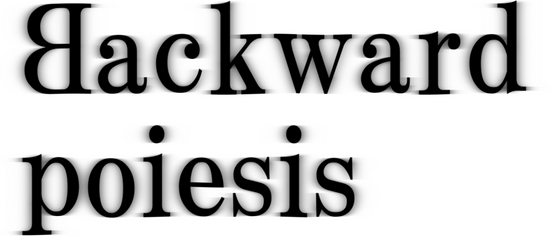 Backward poiesis logo