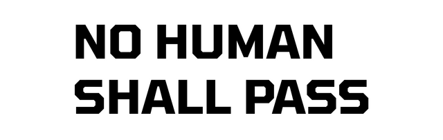 No Human Shall Pass logo