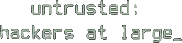Untrusted: hackers at large logo