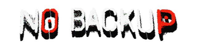 NO BACKUP logo