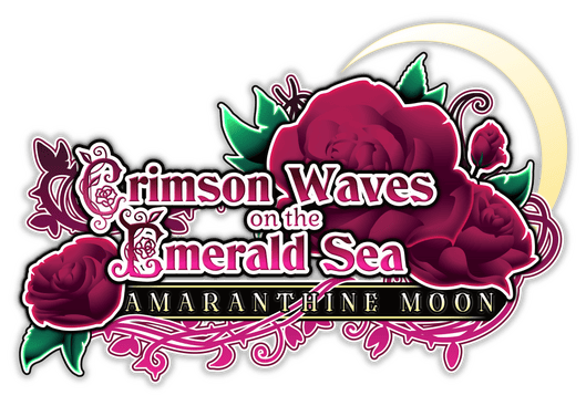 Crimson Waves on the Emerald Sea: Amaranthine Moon logo