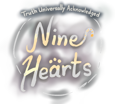 Truth Universally Acknowledged - Nine Hearts logo